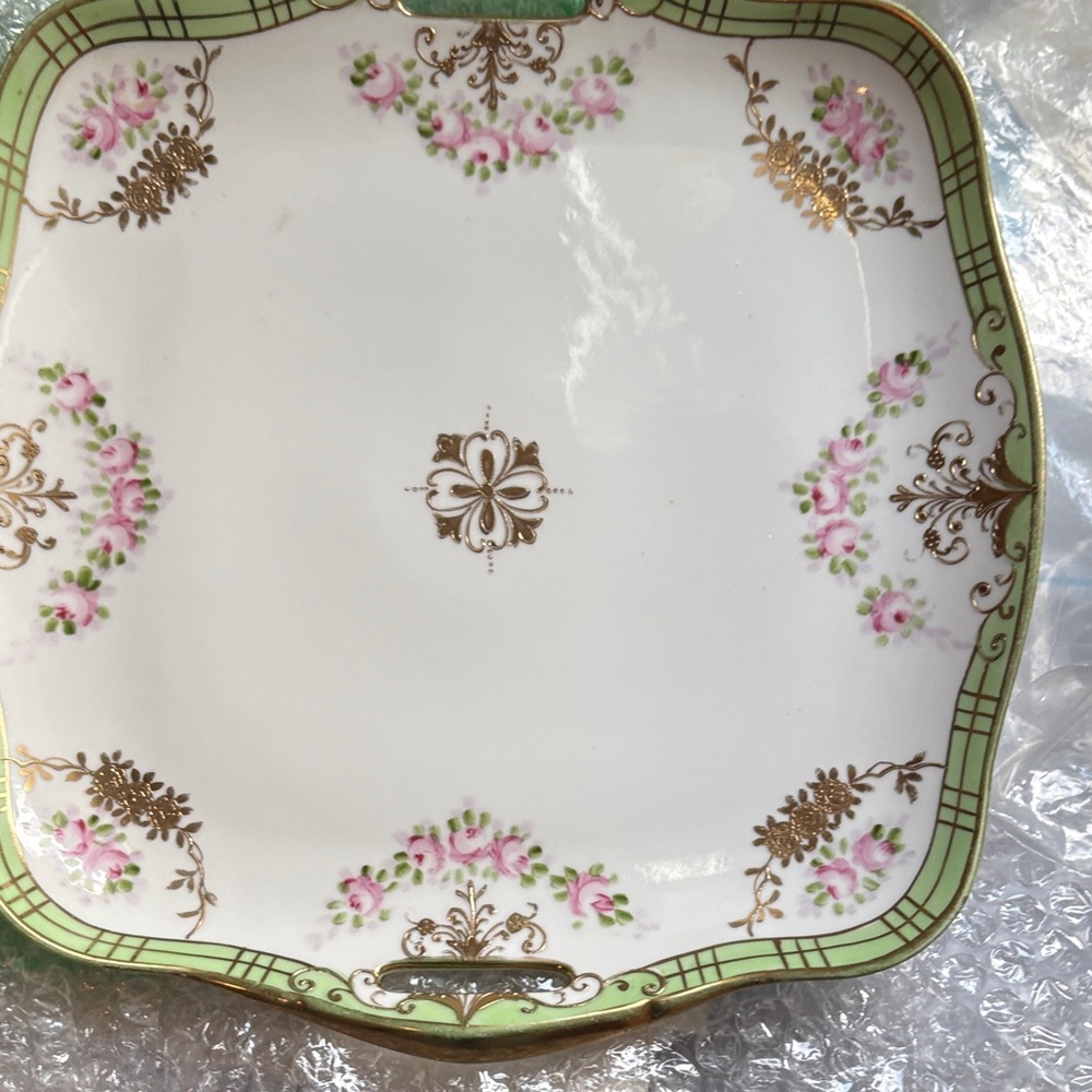 Elegant Hand PaintedFloral Serving plate from Nippon